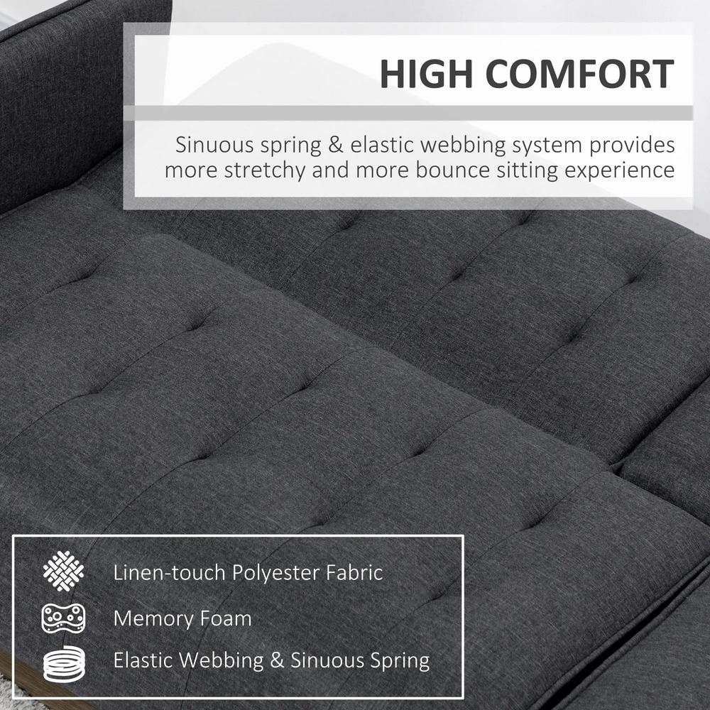 HOMCOM Three-Seater Sofa Bed, with Cupholders Additional View 18