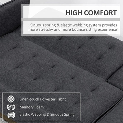 HOMCOM Three-Seater Sofa Bed, with Cupholders Additional View 18