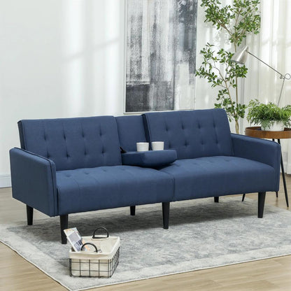 HOMCOM Three-Seater Sofa Bed, with Cupholders Additional View 10