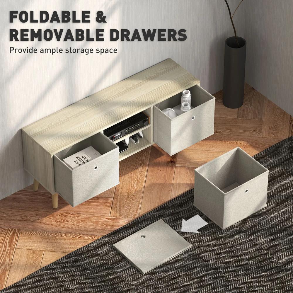 HOMCOM TV Cabinet Stand Unit for TVs up to 50'' with Foldable Drawers, Entertainment Centre for Living Room Additional View 16