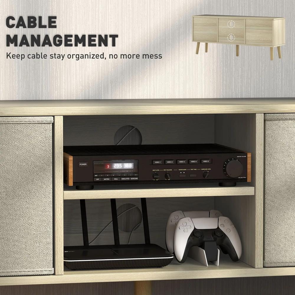 HOMCOM TV Cabinet Stand Unit for TVs up to 50'' with Foldable Drawers, Entertainment Centre for Living Room Additional View 17