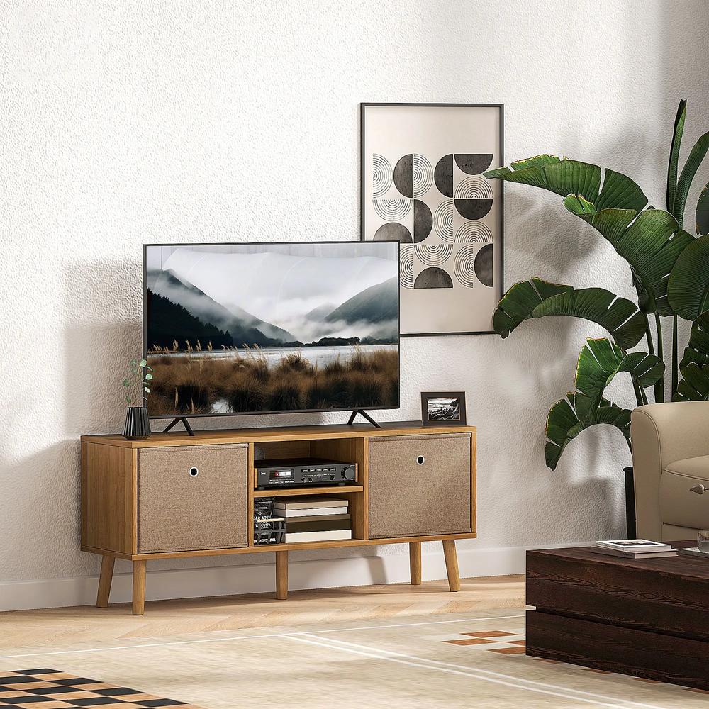 HOMCOM TV Cabinet Stand Unit for TVs up to 50'' with Foldable Drawers, Entertainment Centre for Living Room Additional View 2