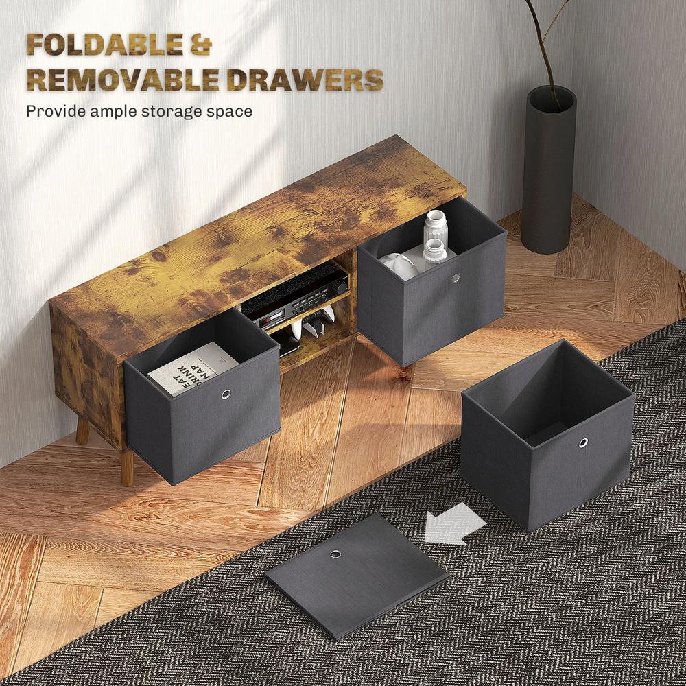 HOMCOM TV Cabinet Stand Unit for TVs up to 50'' with Foldable Drawers, Entertainment Centre for Living Room Additional View 27