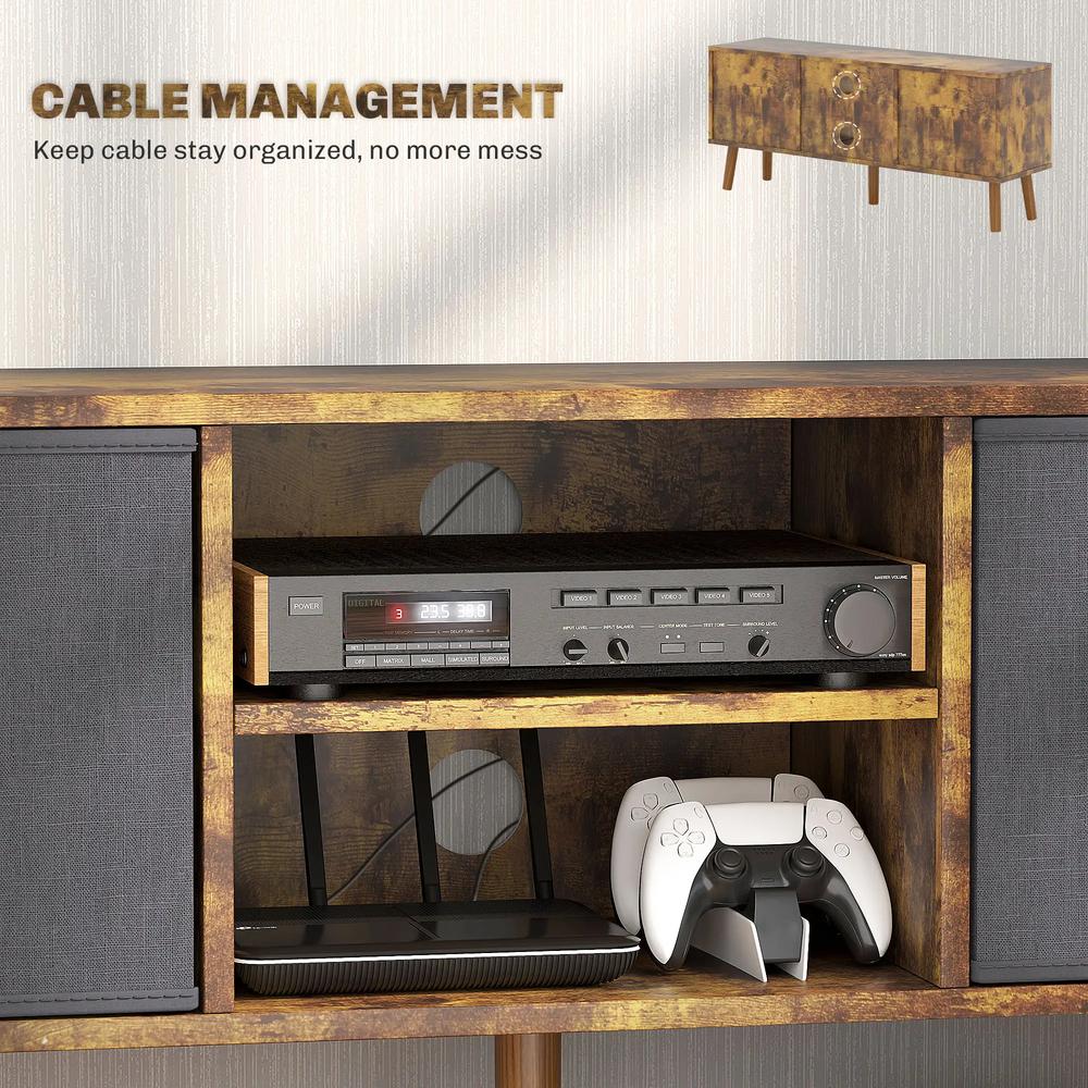 HOMCOM TV Cabinet Stand Unit for TVs up to 50'' with Foldable Drawers, Entertainment Centre for Living Room Additional View 28