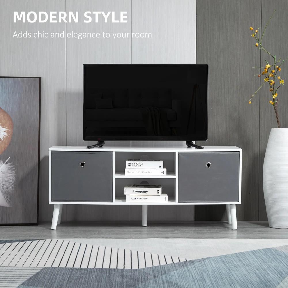 HOMCOM TV Cabinet Stand Unit for TVs up to 50'' with Foldable Drawers, Entertainment Centre for Living Room Additional View 37