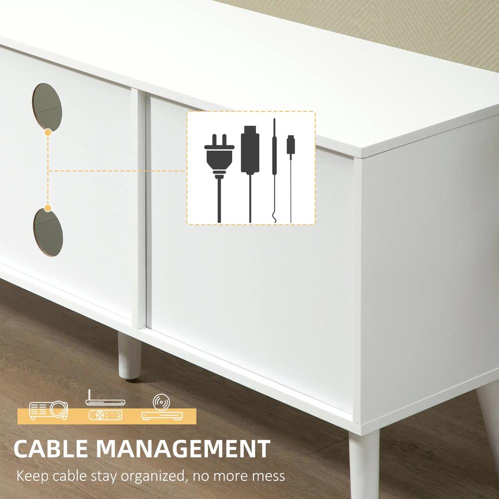 HOMCOM TV Cabinet Stand Unit for TVs up to 50'' with Foldable Drawers, Entertainment Centre for Living Room Additional View 39