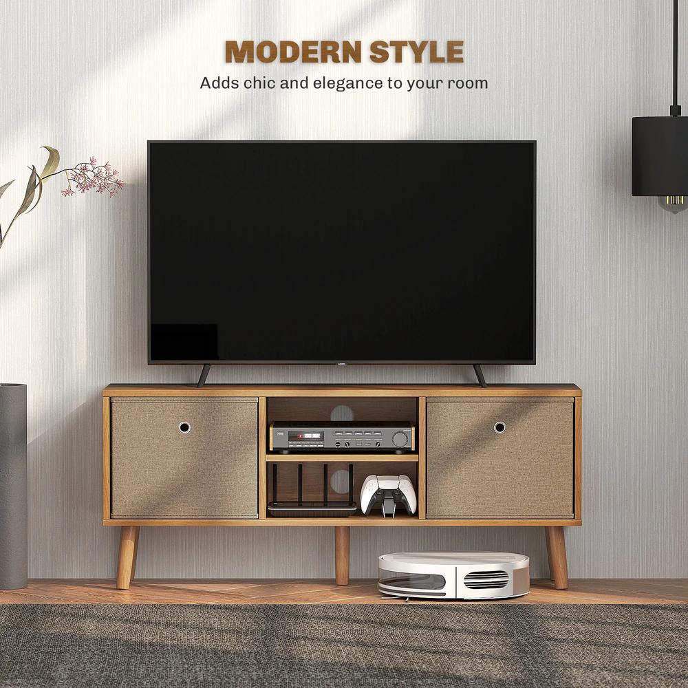 HOMCOM TV Cabinet Stand Unit for TVs up to 50'' with Foldable Drawers, Entertainment Centre for Living Room Additional View 4