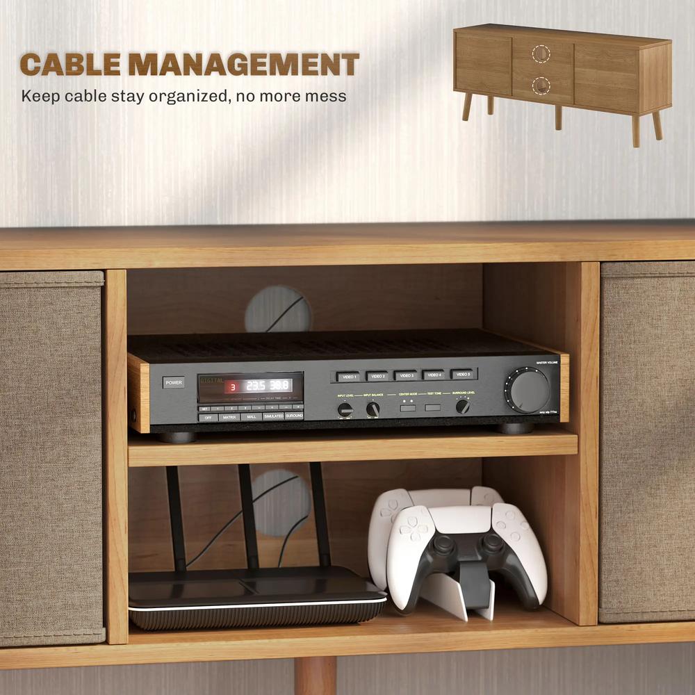 HOMCOM TV Cabinet Stand Unit for TVs up to 50'' with Foldable Drawers, Entertainment Centre for Living Room Additional View 6