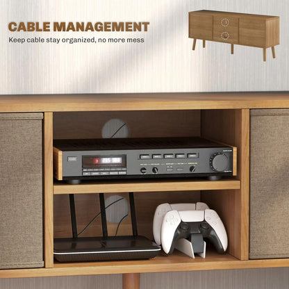 HOMCOM TV Cabinet Stand Unit for TVs up to 50'' with Foldable Drawers, Entertainment Centre for Living Room Additional View 6