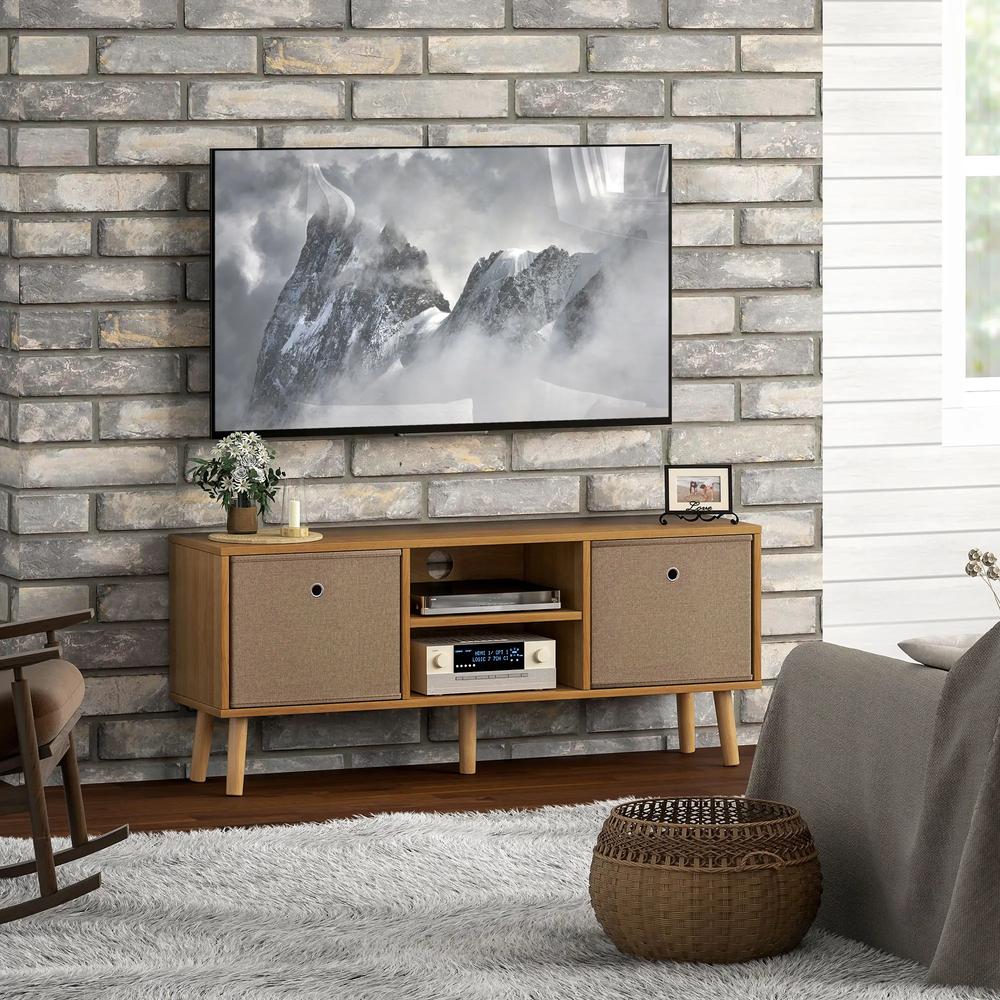 HOMCOM TV Cabinet Stand Unit for TVs up to 50'' with Foldable Drawers, Entertainment Centre for Living Room Additional View 10