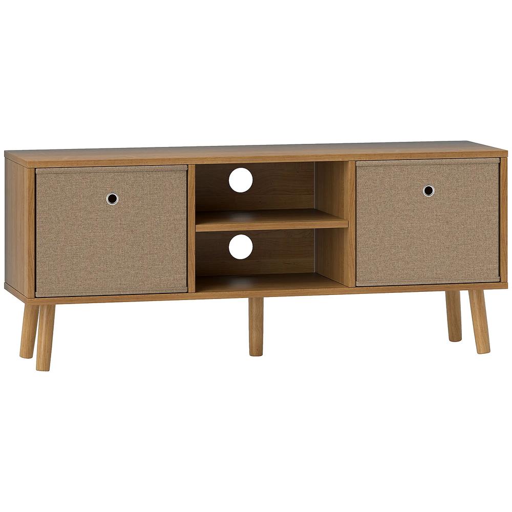 HOMCOM TV Cabinet Stand Unit for TVs up to 50'' with Foldable Drawers, Entertainment Centre for Living Room