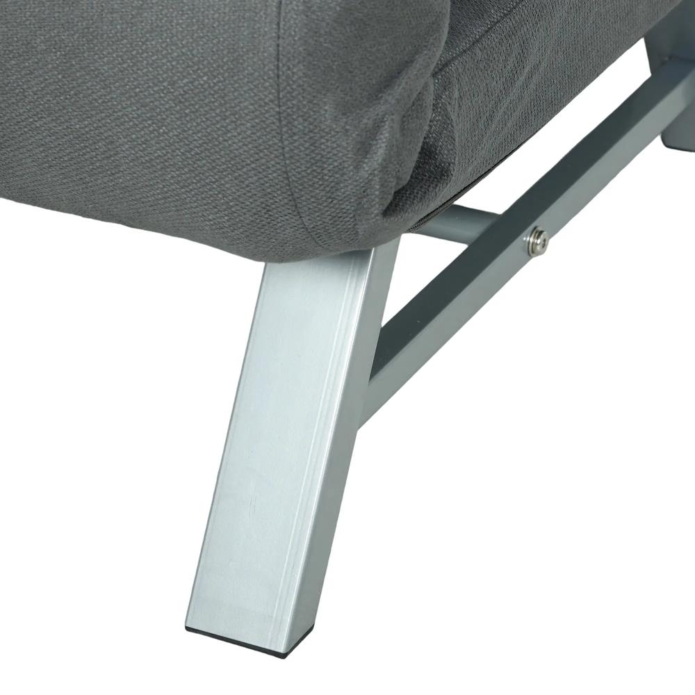 HOMCOM Single Sofa Bed, 3-in-1 Convertible Folding Chair Bed with Adjustable Backrest, Removable Armrests Additional View 11