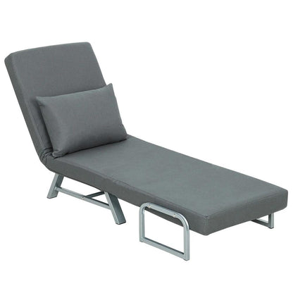 HOMCOM Single Sofa Bed, 3-in-1 Convertible Folding Chair Bed with Adjustable Backrest, Removable Armrests Additional View 14