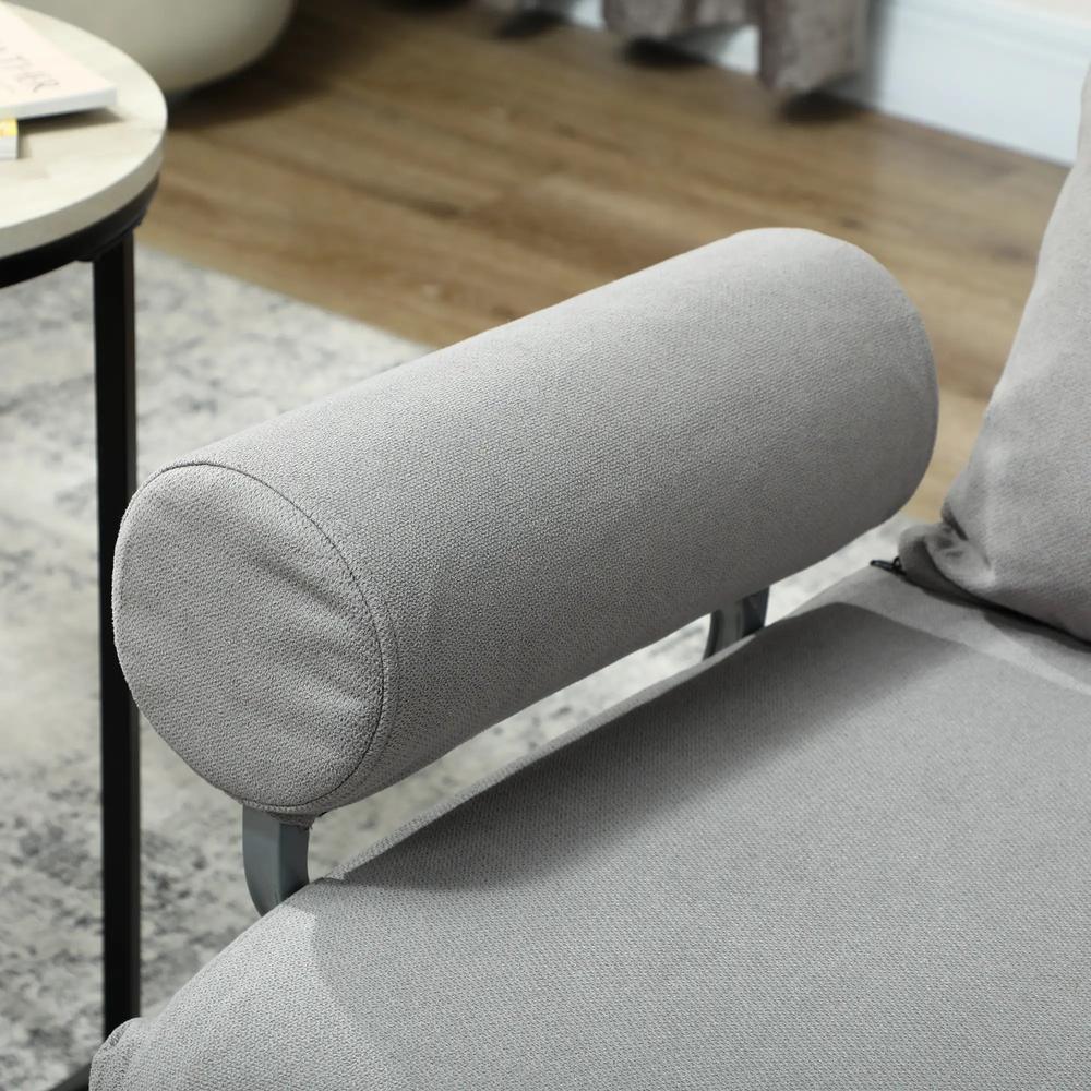 HOMCOM Single Sofa Bed, 3-in-1 Convertible Folding Chair Bed with Adjustable Backrest, Removable Armrests Additional View 26