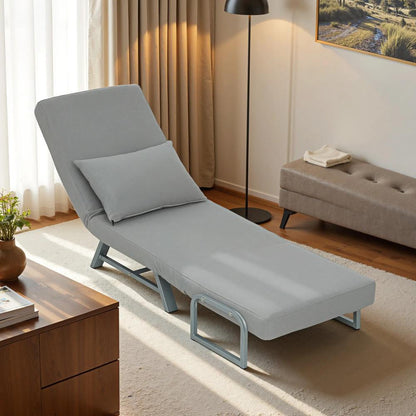 HOMCOM Single Sofa Bed, 3-in-1 Convertible Folding Chair Bed with Adjustable Backrest, Removable Armrests Additional View 27