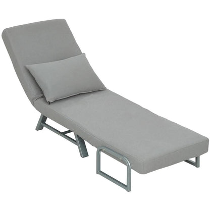 HOMCOM Single Sofa Bed, 3-in-1 Convertible Folding Chair Bed with Adjustable Backrest, Removable Armrests Additional View 28