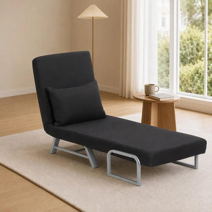 HOMCOM Single Sofa Bed, 3-in-1 Convertible Folding Chair Bed with Adjustable Backrest, Removable Armrests Additional View 36