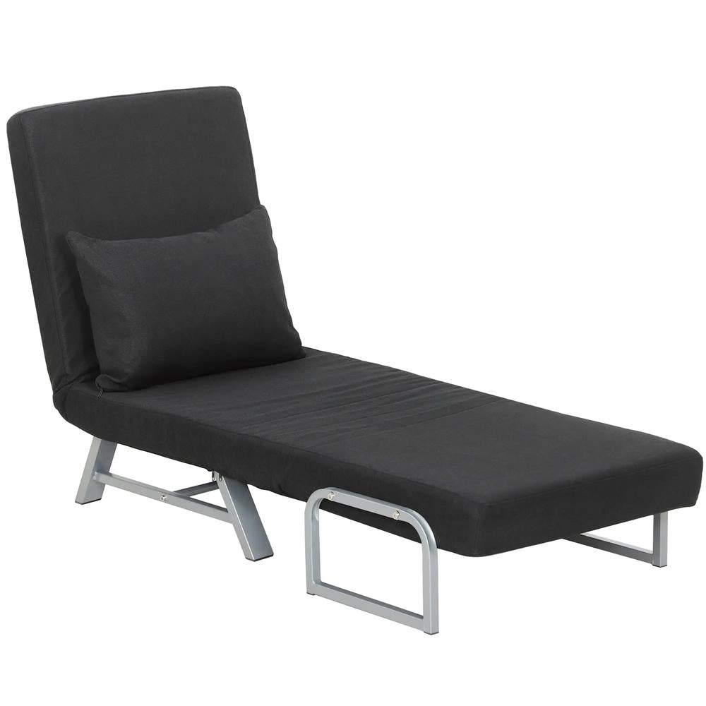 HOMCOM Single Sofa Bed, 3-in-1 Convertible Folding Chair Bed with Adjustable Backrest, Removable Armrests Additional View 42