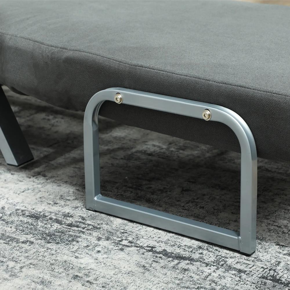 HOMCOM Single Sofa Bed, 3-in-1 Convertible Folding Chair Bed with Adjustable Backrest, Removable Armrests Additional View 10