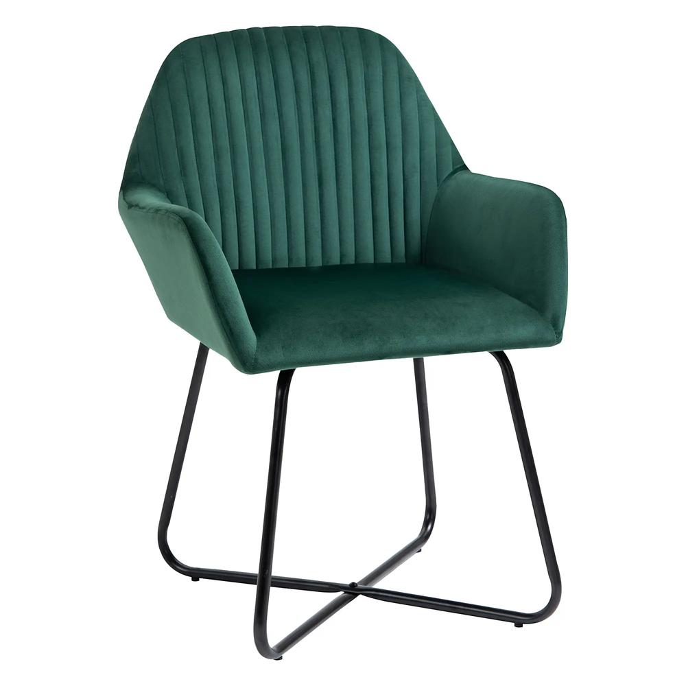 HOMCOM Modern Arm Chair Upholstered Accent Chair with Metal Base for Living Room Additional View 12