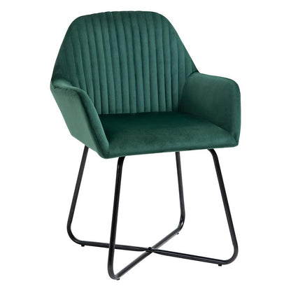 HOMCOM Modern Arm Chair Upholstered Accent Chair with Metal Base for Living Room Additional View 12