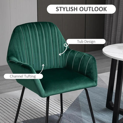 HOMCOM Modern Arm Chair Upholstered Accent Chair with Metal Base for Living Room Additional View 15