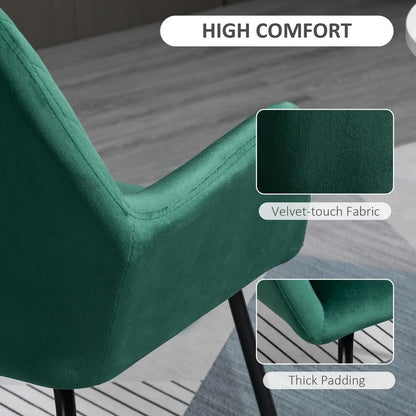 HOMCOM Modern Arm Chair Upholstered Accent Chair with Metal Base for Living Room Additional View 16