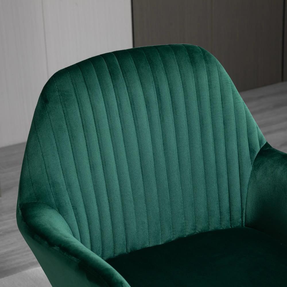 HOMCOM Modern Arm Chair Upholstered Accent Chair with Metal Base for Living Room Additional View 18