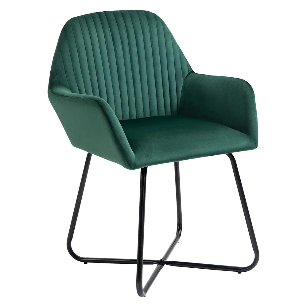 HOMCOM Modern Arm Chair Upholstered Accent Chair with Metal Base for Living Room Additional View 20