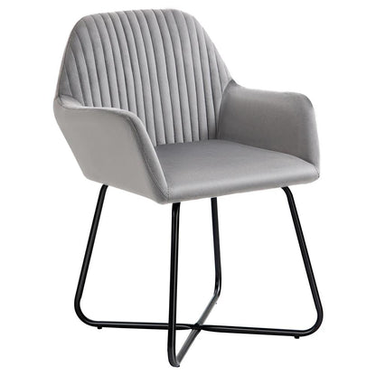 HOMCOM Modern Arm Chair Upholstered Accent Chair with Metal Base for Living Room Additional View 21