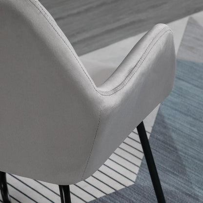 HOMCOM Modern Arm Chair Upholstered Accent Chair with Metal Base for Living Room Additional View 27