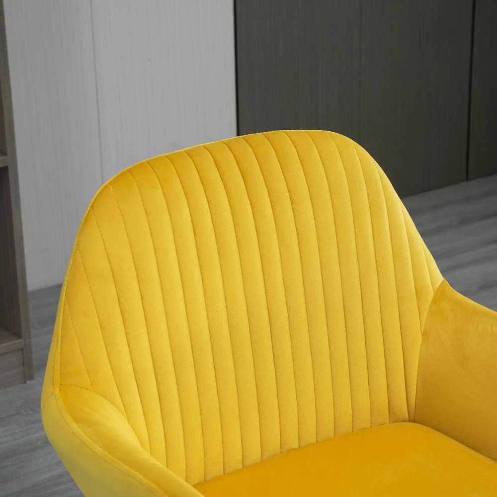 HOMCOM Modern Arm Chair Upholstered Accent Chair with Metal Base for Living Room Additional View 36