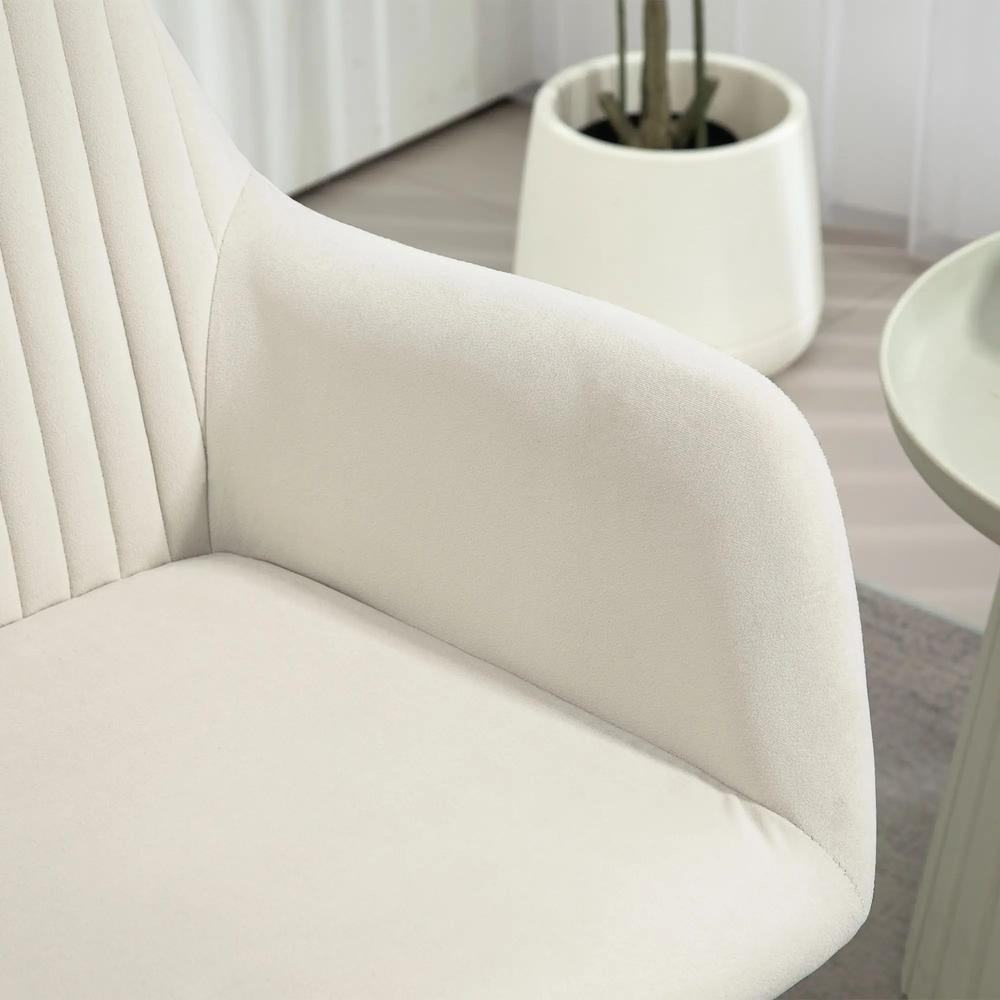 HOMCOM Modern Arm Chair Upholstered Accent Chair with Metal Base for Living Room Additional View 8