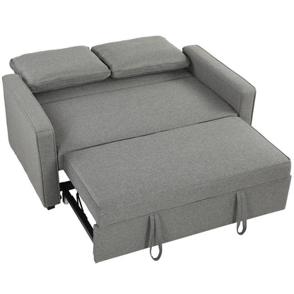 HOMCOM Double Sofa Bed Click Clack Sofa Bed Pull Out Bed with Adjustable Backrest for Living Room and Bedroom Grey Additional View 13