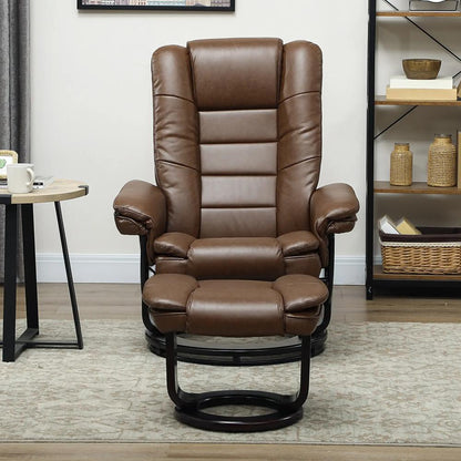 HOMCOM Faux Leather 135&deg; Reclining Chair and Footstool Additional View 19