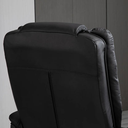 HOMCOM Recliner Chair With footstool, Recliner Armchair, 135&deg; Reclining Swivel Sofa Chair, PU Leather Ergonomic Couch Bed with Swivel Wood Base for Living Room Additional View 7