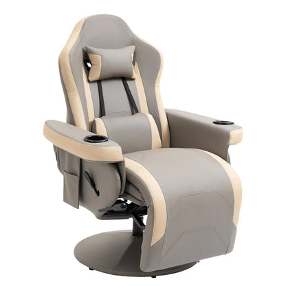 HOMCOM Manual Recliner Armchair PU Leather Lounge Chair w Adjustable Leg Rest, 135&deg; Reclining Function, 360&deg; Swivel Additional View 12