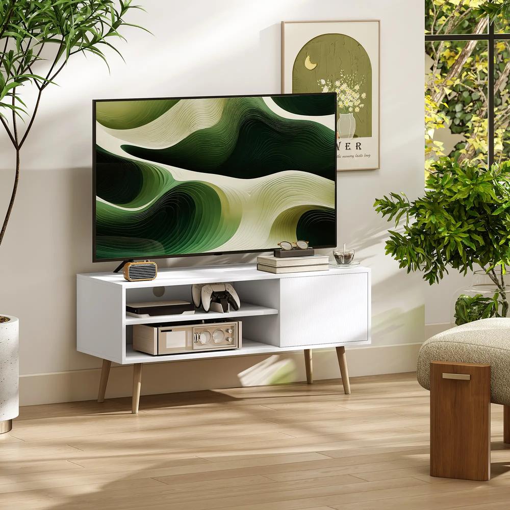 HOMCOM TV Stand up to 55 Inches, TV Unit with Open Shelves and Cable Holes Additional View 13