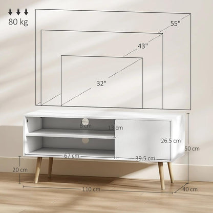 HOMCOM TV Stand up to 55 Inches, TV Unit with Open Shelves and Cable Holes Additional View 14