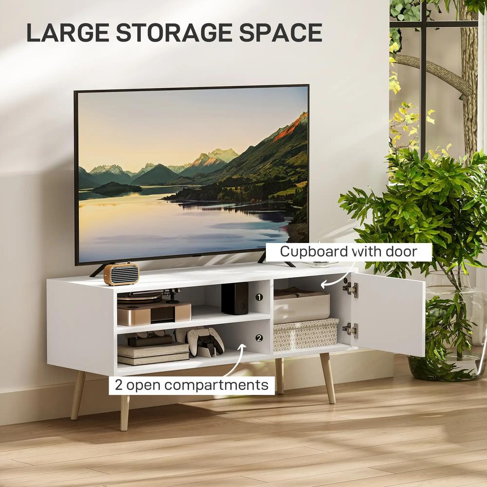 HOMCOM TV Stand up to 55 Inches, TV Unit with Open Shelves and Cable Holes Additional View 15