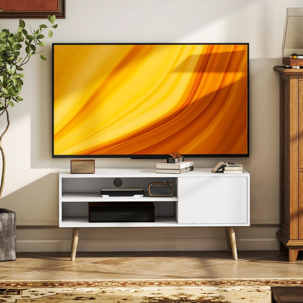 HOMCOM TV Stand up to 55 Inches, TV Unit with Open Shelves and Cable Holes Additional View 18