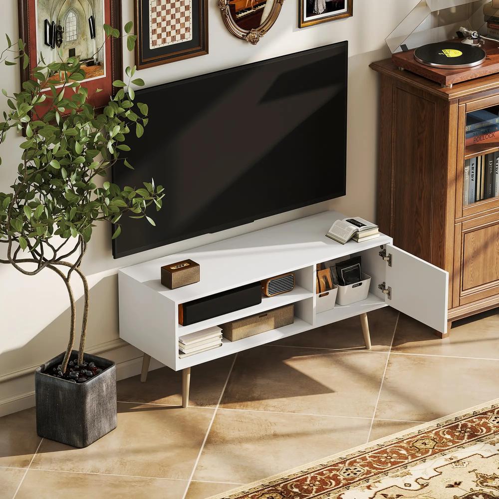HOMCOM TV Stand up to 55 Inches, TV Unit with Open Shelves and Cable Holes Additional View 19