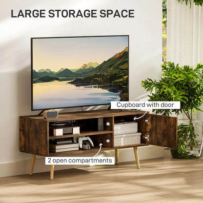 HOMCOM TV Stand up to 55 Inches, TV Unit with Open Shelves and Cable Holes Additional View 4