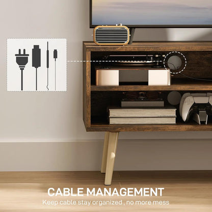 HOMCOM TV Stand up to 55 Inches, TV Unit with Open Shelves and Cable Holes Additional View 5