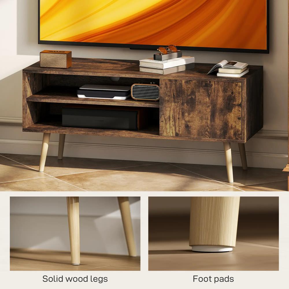 HOMCOM TV Stand up to 55 Inches, TV Unit with Open Shelves and Cable Holes Additional View 6