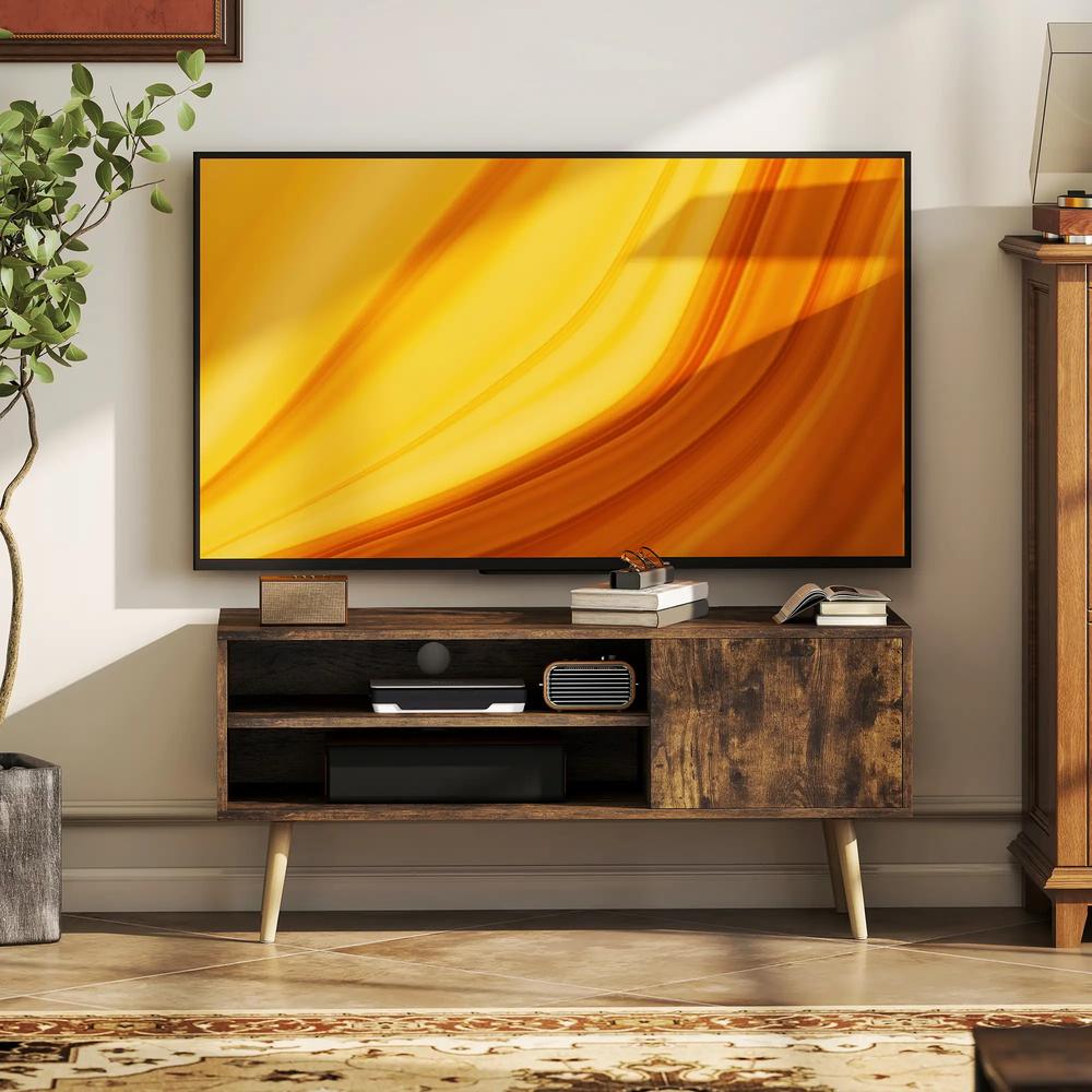 HOMCOM TV Stand up to 55 Inches, TV Unit with Open Shelves and Cable Holes Additional View 7