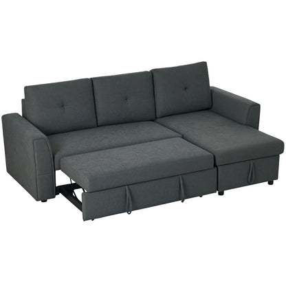 HOMCOM 3 Seater Sofa Bed, Pull Out Sofa Bed with Storage for Living Room Additional View 11