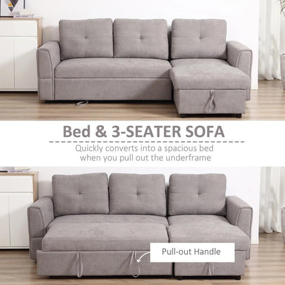 HOMCOM 3 Seater Sofa Bed, Pull Out Sofa Bed with Storage for Living Room Additional View 16