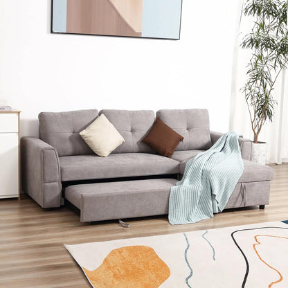 HOMCOM 3 Seater Sofa Bed, Pull Out Sofa Bed with Storage for Living Room Additional View 24