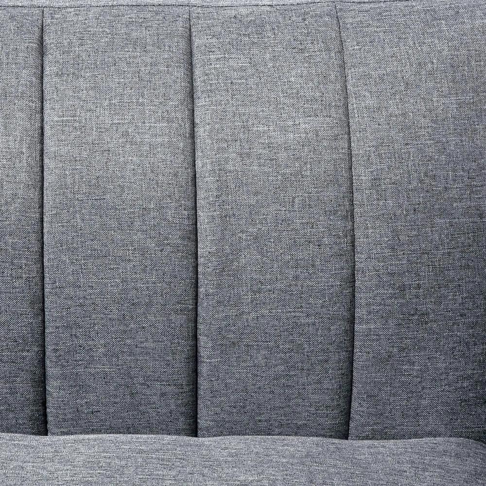 HOMCOM 3 Seater Sofa Bed, Convertible Linen Fabric Sofa Couch, Click Clack Sofabed with Adjustable Split Backrest for Living Room, Bedroom, Guest Room, Grey Additional View 8